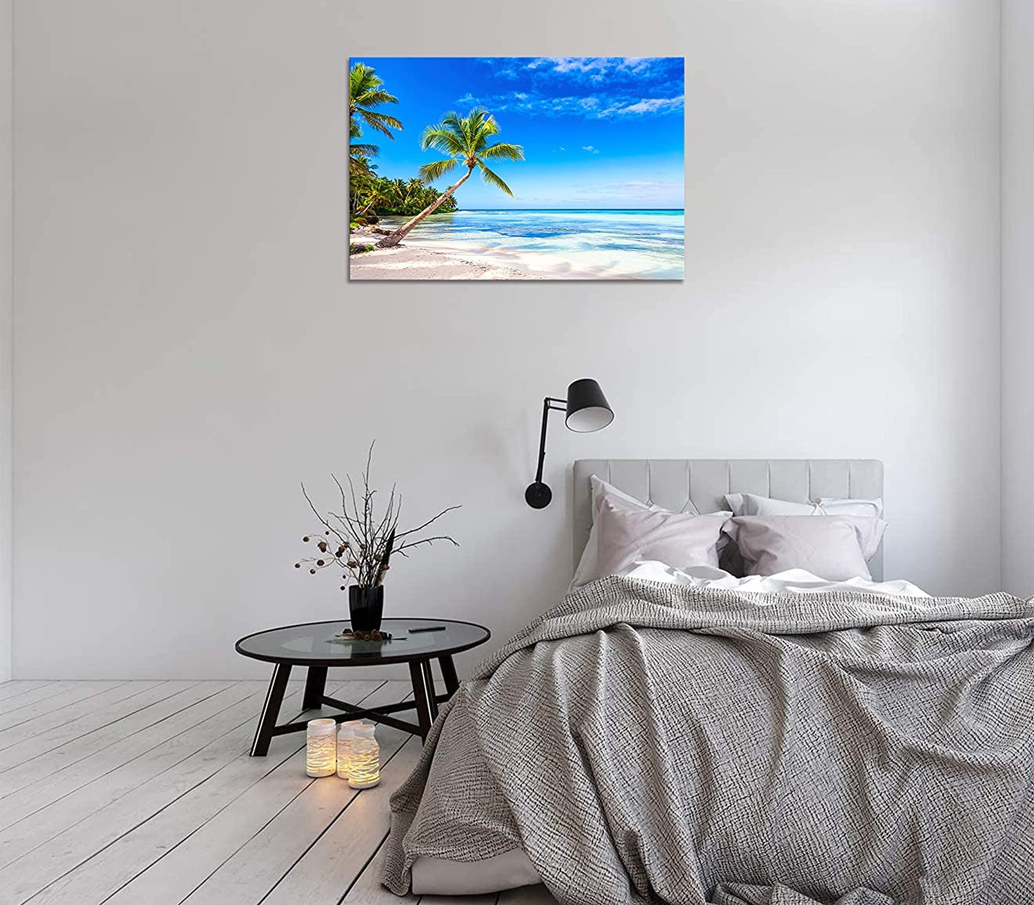 Amazon.co.jp: 海 アートパネル 海の絵 青空 白雲 ビーチ ポスター